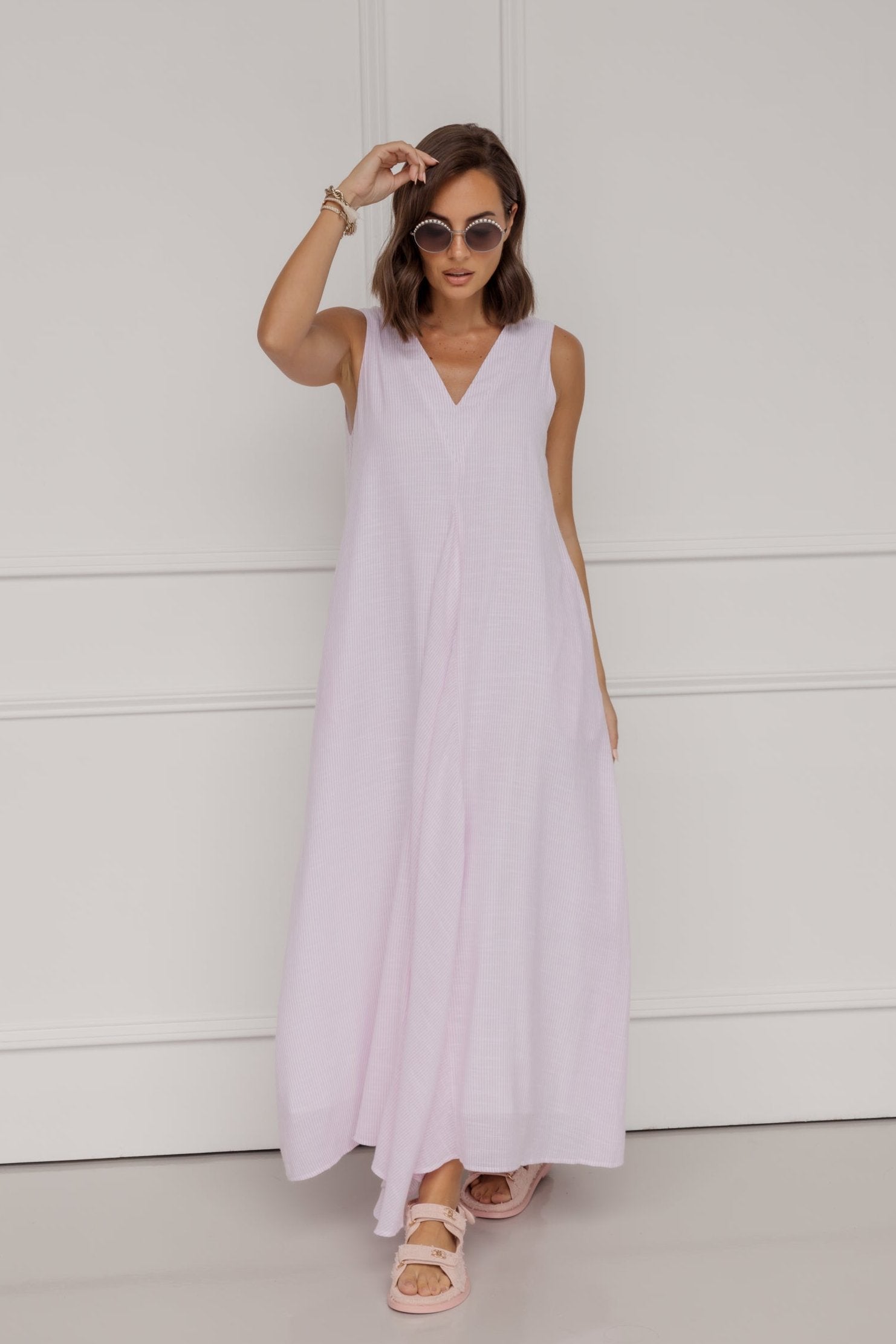 SIMI Dress Pink Stripe