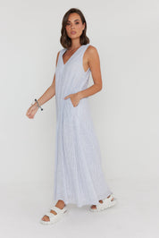 SIMI Dress Blue Stripe