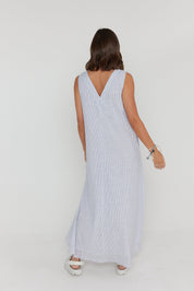 SIMI Dress Blue Stripe