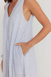 SIMI Dress Blue Stripe