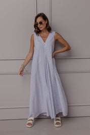 SIMI Dress Blue Stripe