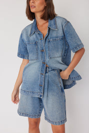 BECKHAM Shirt Blue Denim