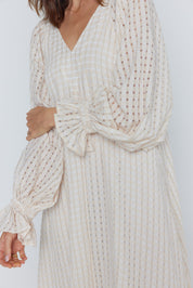 MADERO Dress Chequer Beige