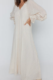 MADERO Dress Chequer Beige