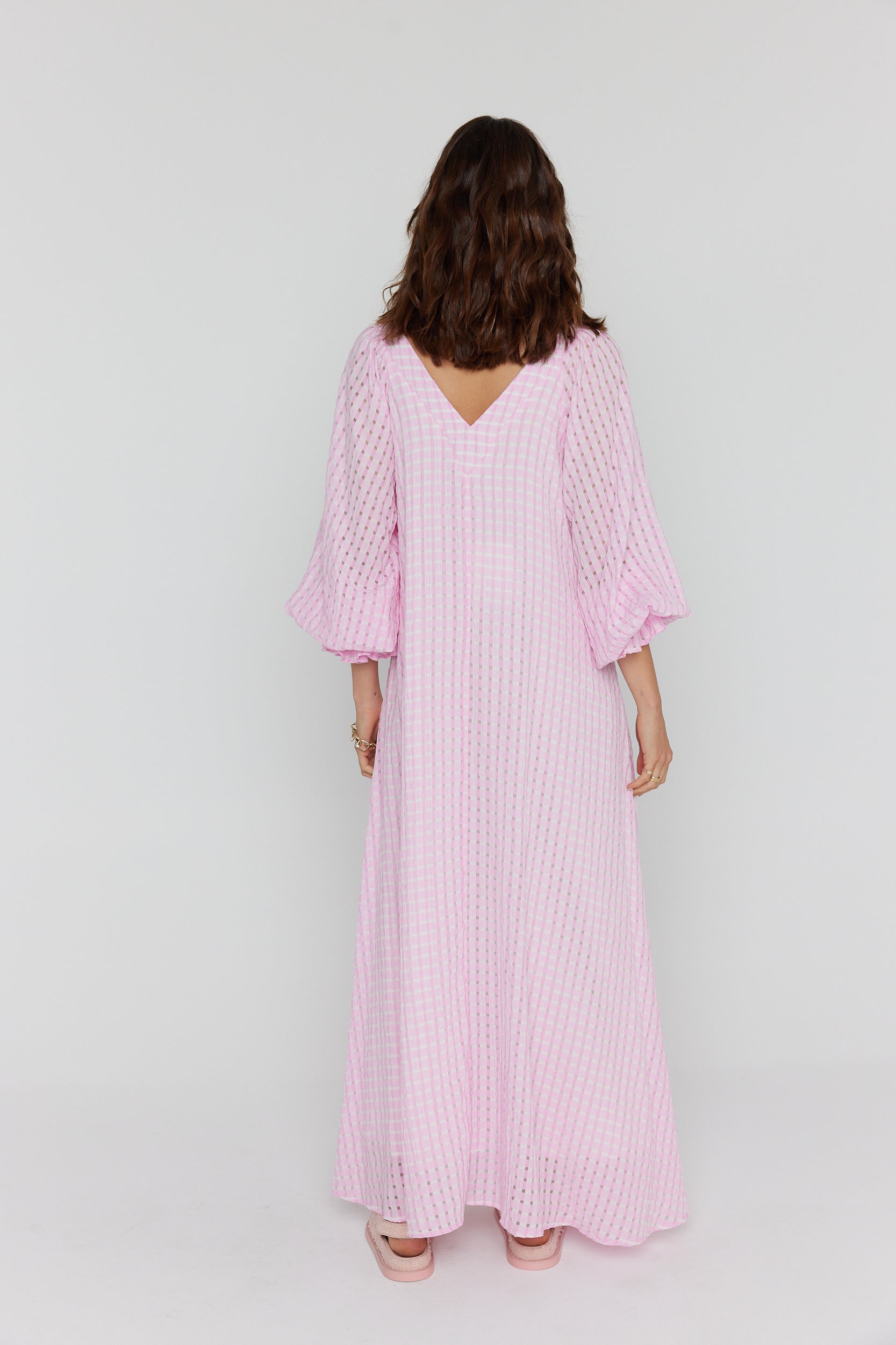 MADERO Dress Chequer Pink