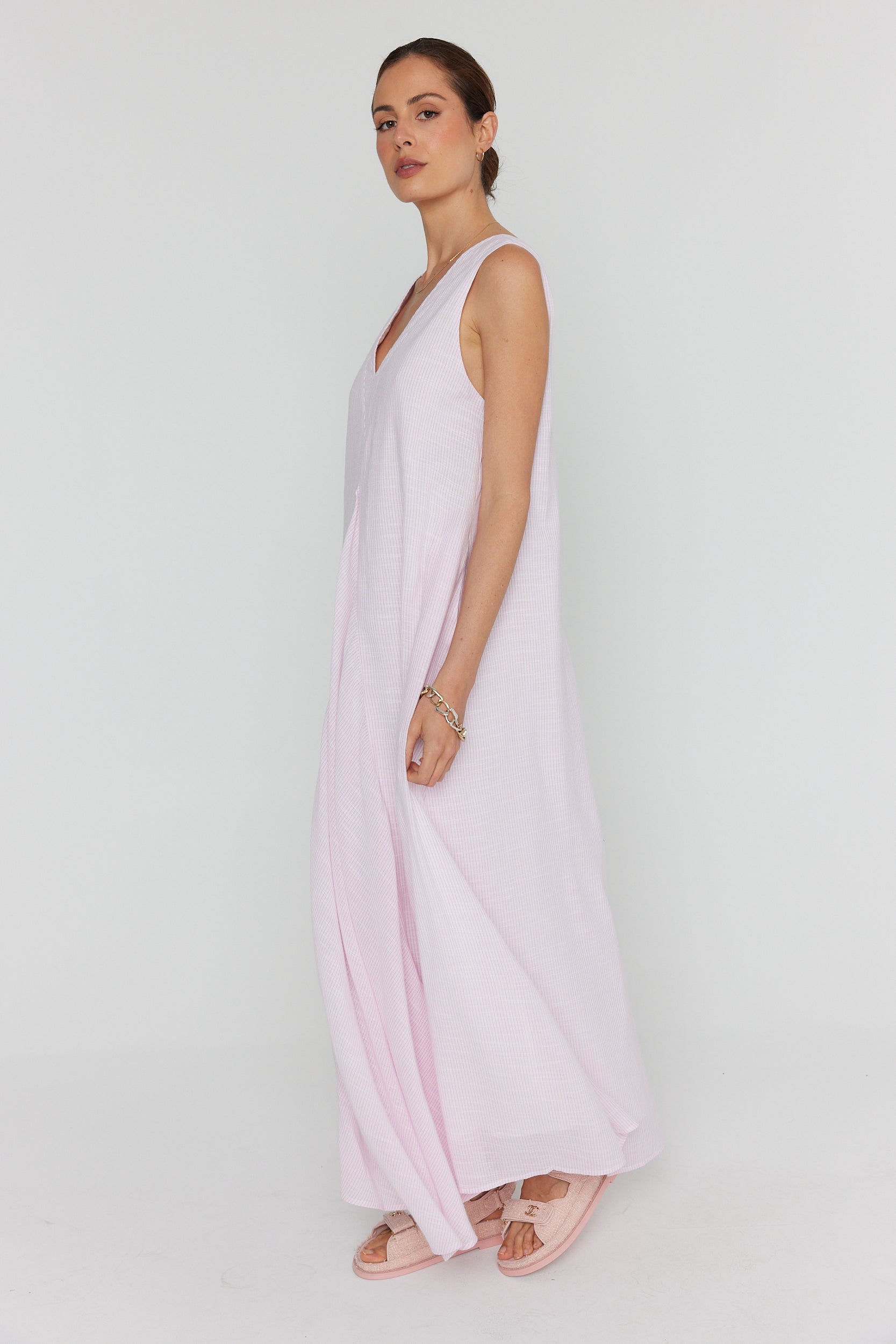 SIMI Dress Pink Stripe