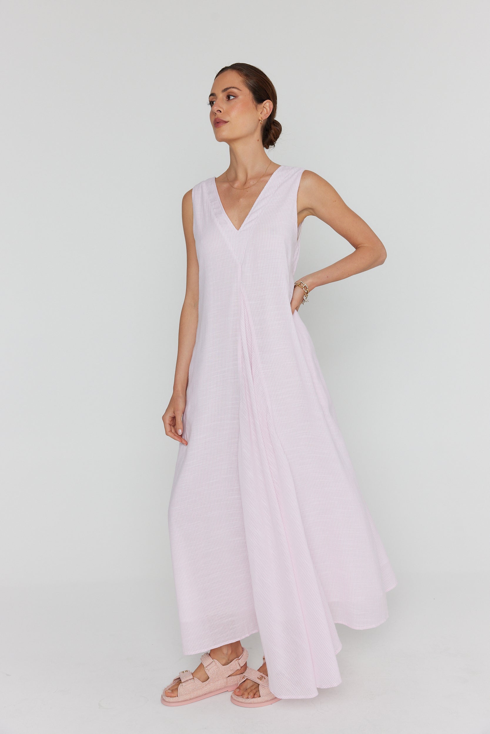 SIMI Dress Pink Stripe