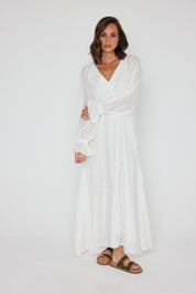 MADERO Dress Chequer White