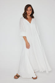 MADERO Dress Chequer White