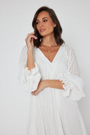 MADERO Dress Chequer White