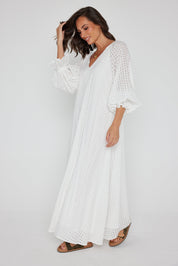 MADERO Dress Chequer White