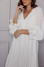 MADERO Dress Chequer White