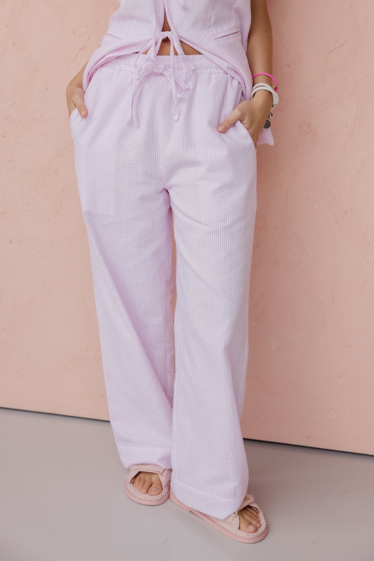 DENIS Pants Pink Stripe