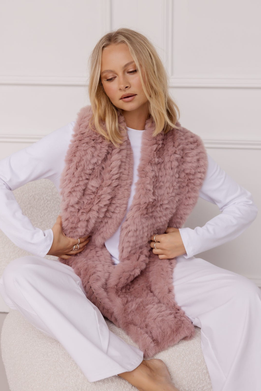 KALUA Faux Scarf Smokey Plum