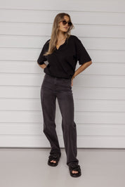 NIX V-Neck T-Shirt Black