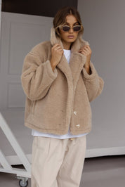JETTY Faux Jacket Beige