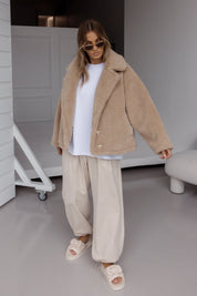 JETTY Faux Jacket Beige
