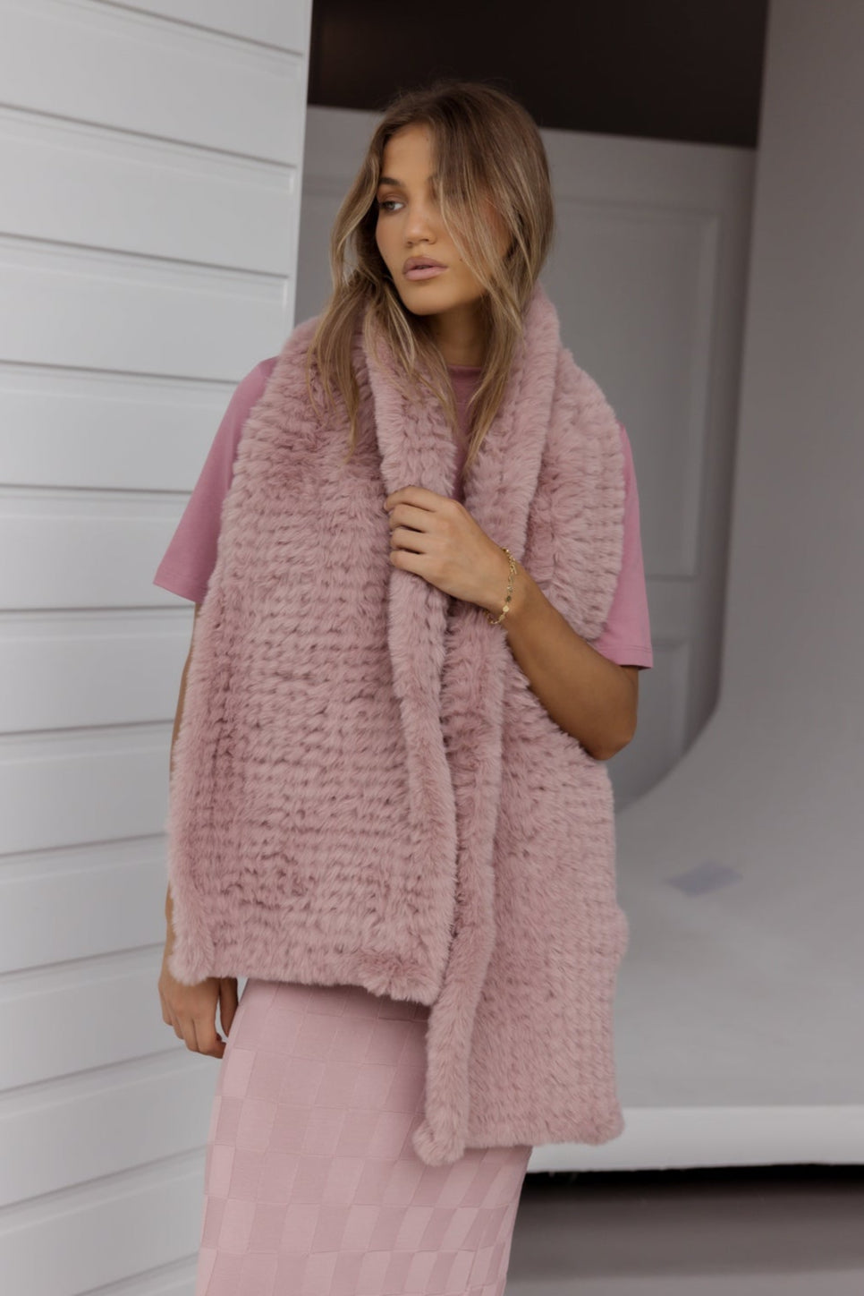KALUA Faux Scarf Smokey Plum