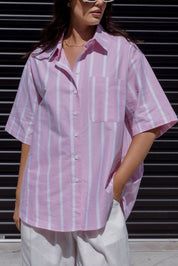 ROGUE Shirt Chambray Pink Stripe