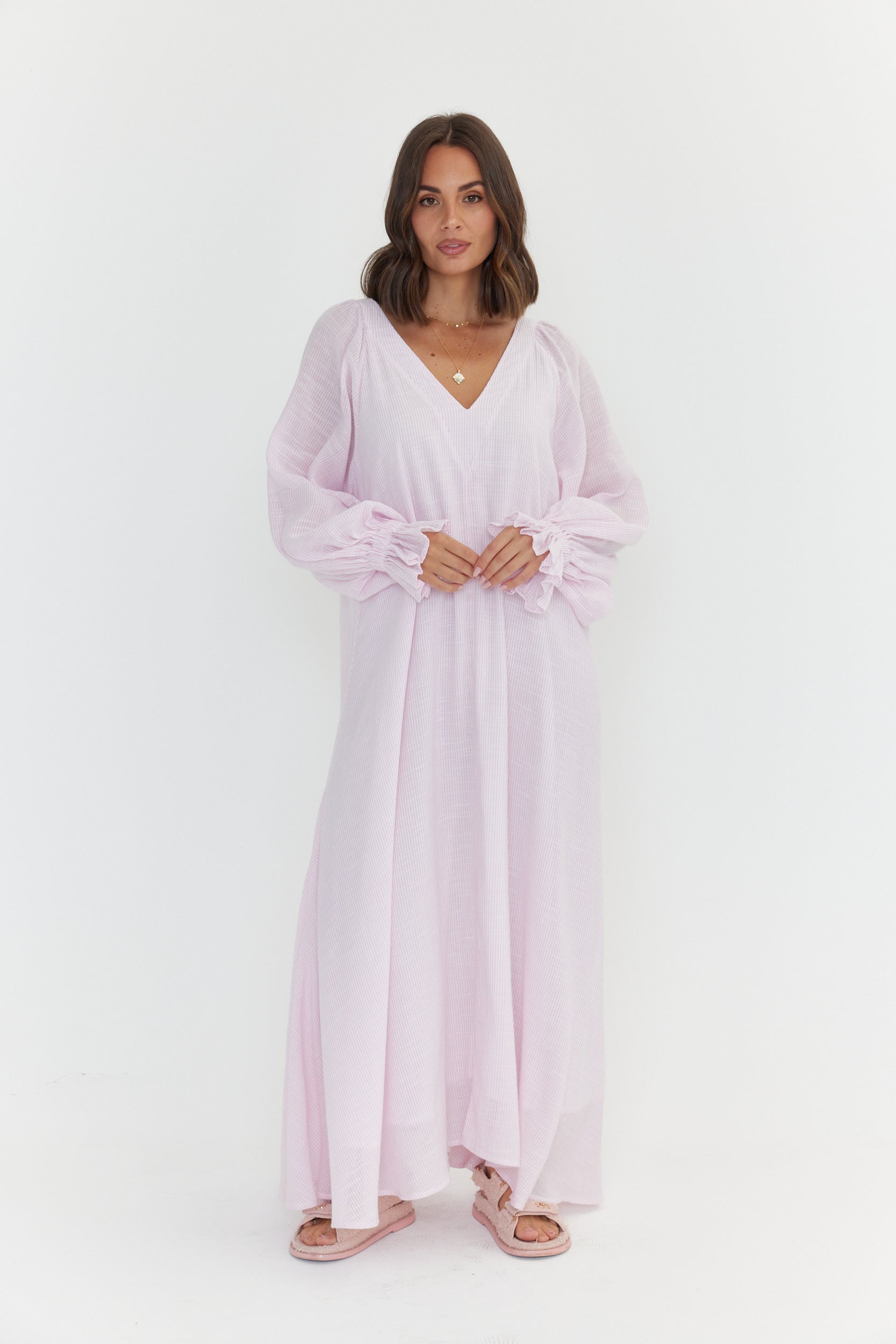 MADERO Dress Pink Stripe