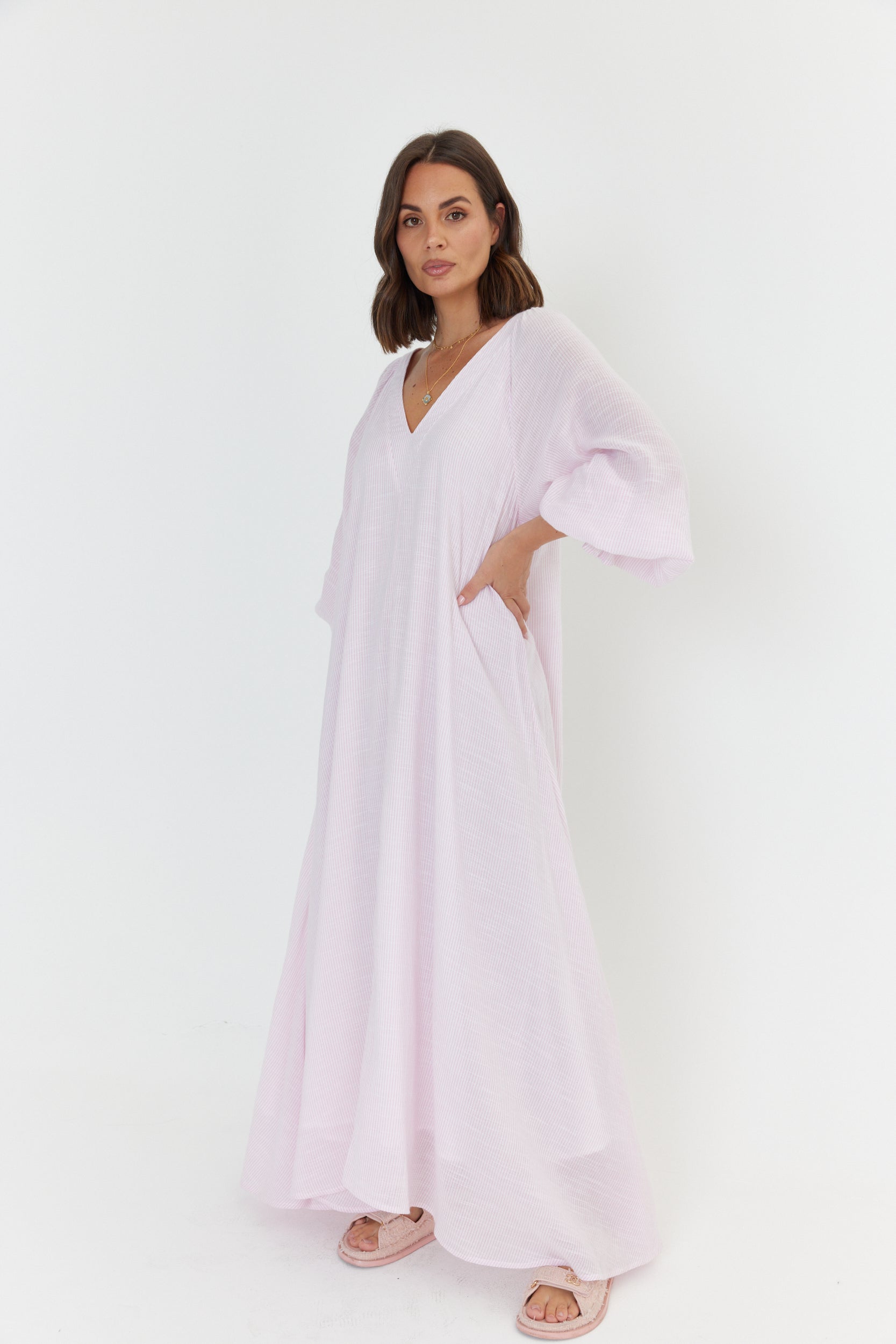 MADERO Dress Pink Stripe