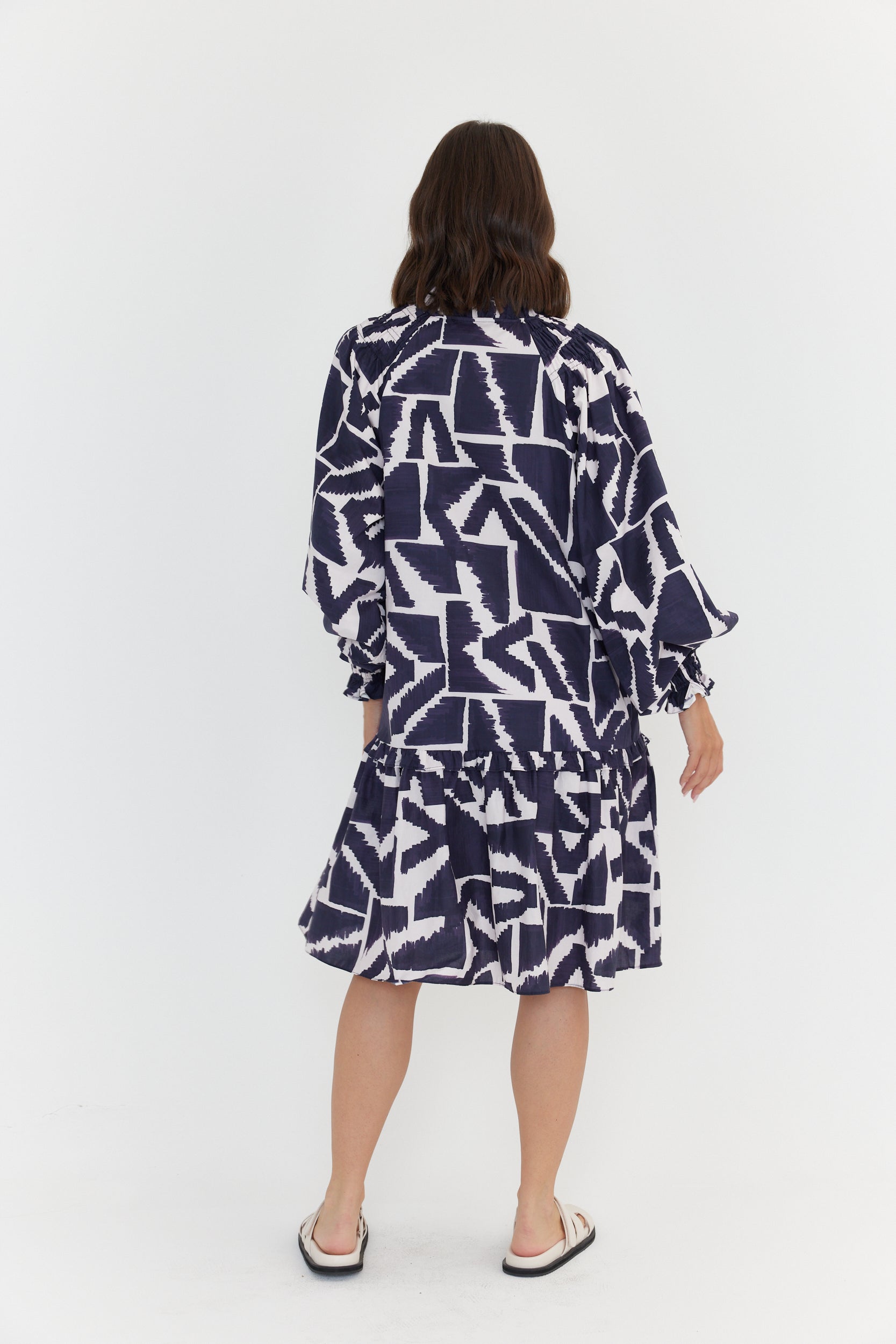 TOMMY Dress Navy Geo Print