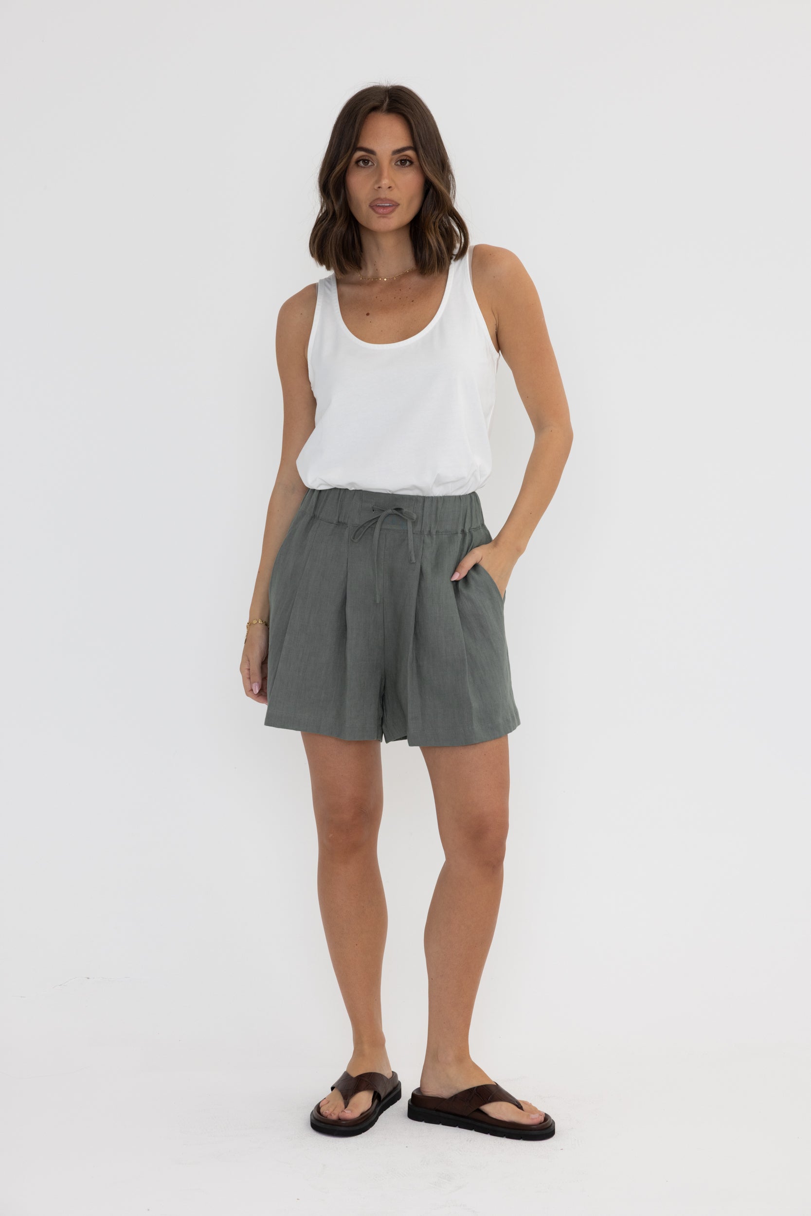 RAZ Shorts Dusty Green