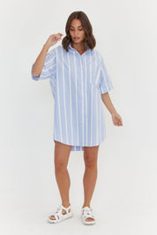 APEX Dress Chambray Blue Stripe