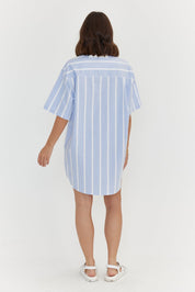APEX Dress Chambray Blue Stripe