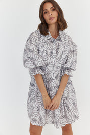 BERKEN Dress Coco Leaf Print