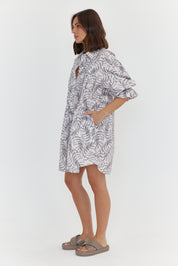 BERKEN Dress Coco Leaf Print