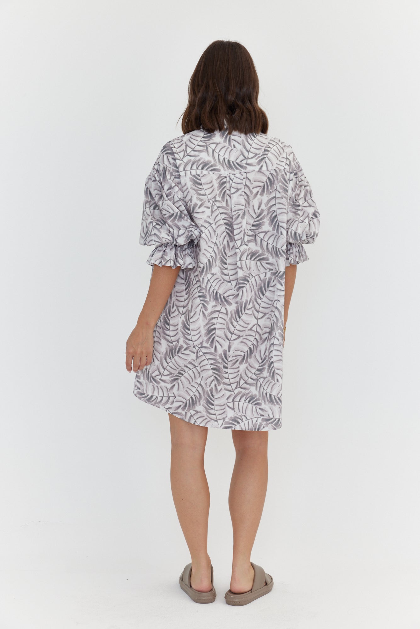 BERKEN Dress Coco Leaf Print