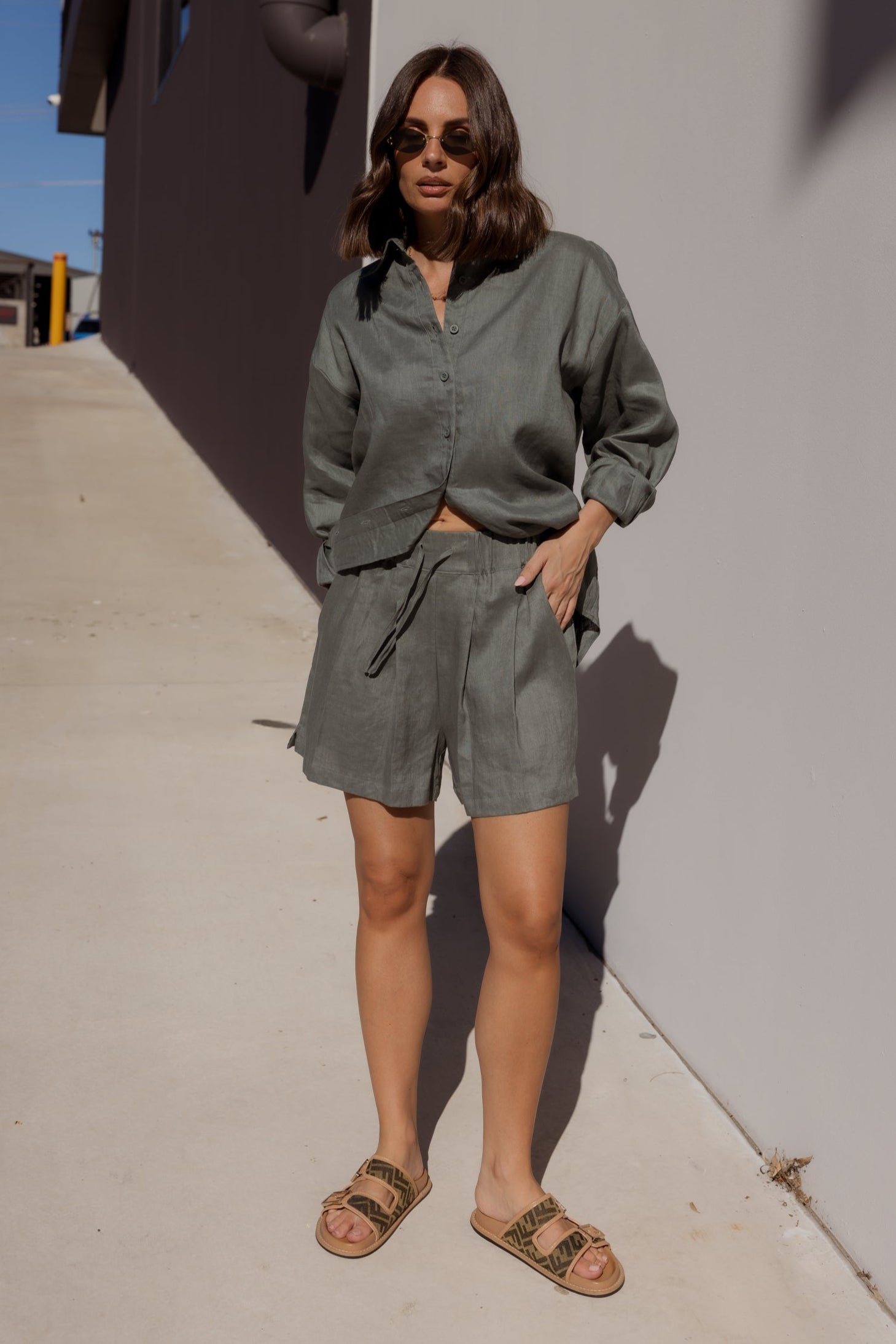 RAZ Shorts Dusty Green