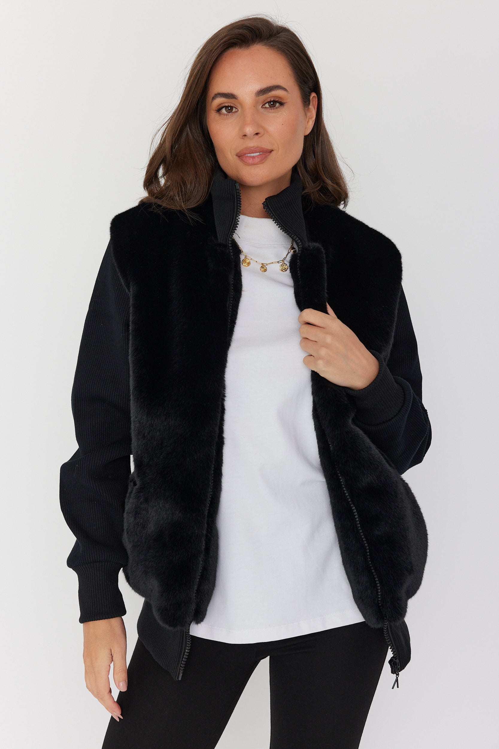 WINSTON Faux Jacket Black