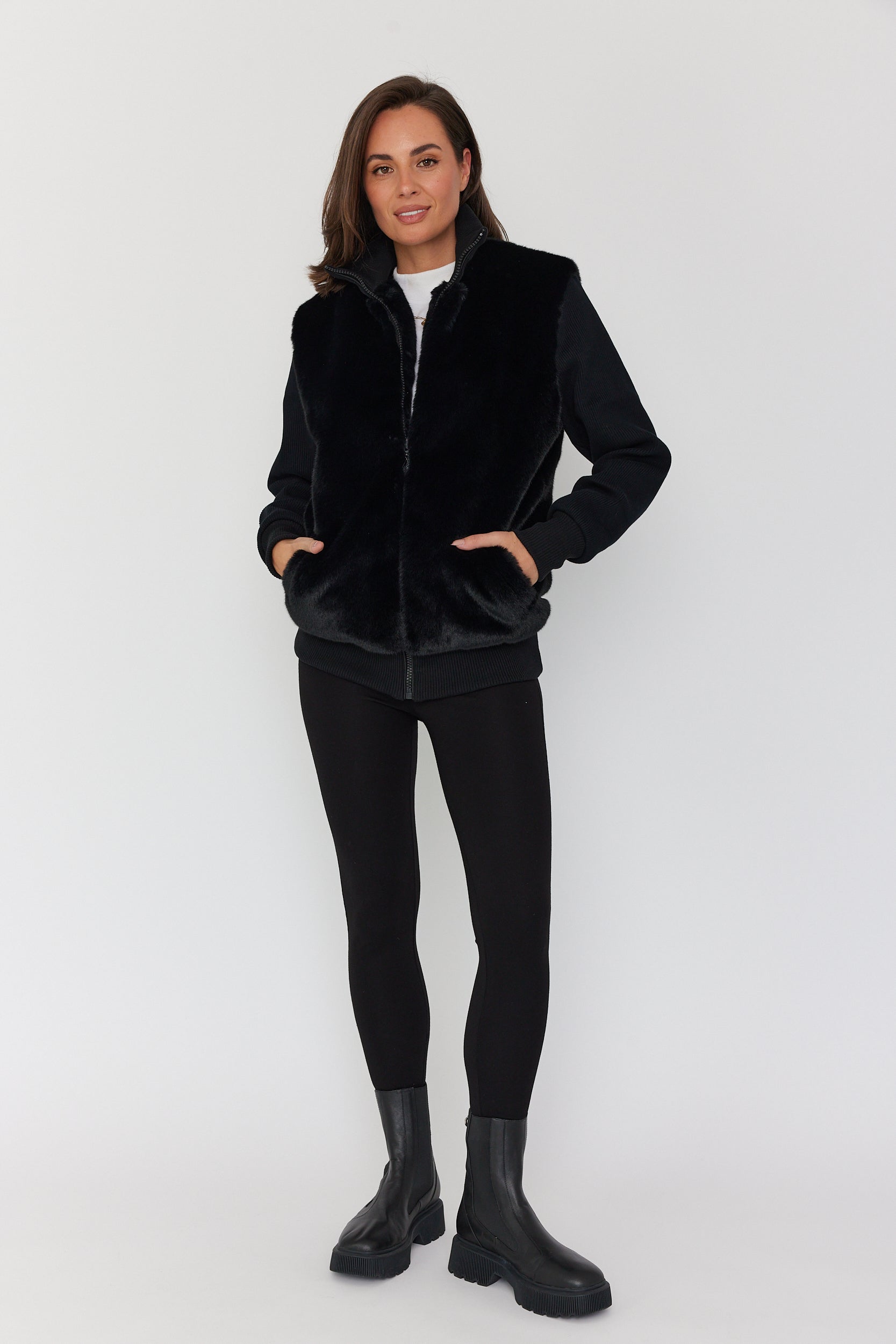WINSTON Faux Jacket Black