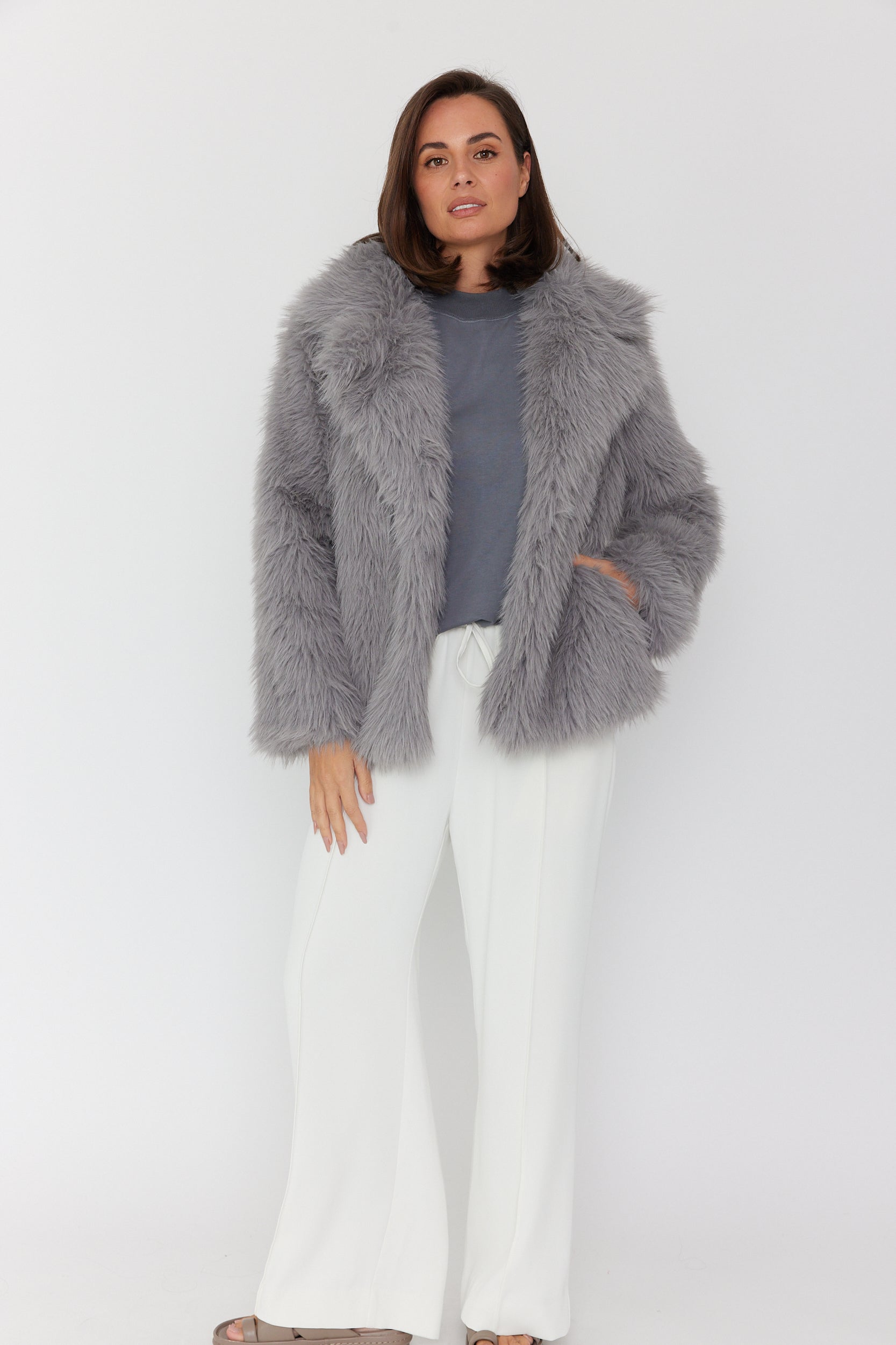 JUJU Faux Jacket Grey