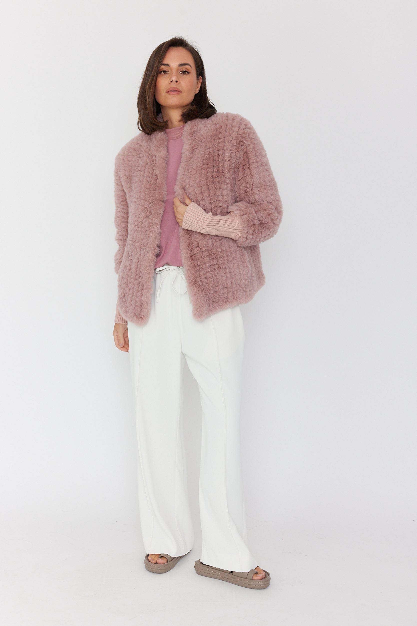 TETTO Faux Jacket Smokey Plum
