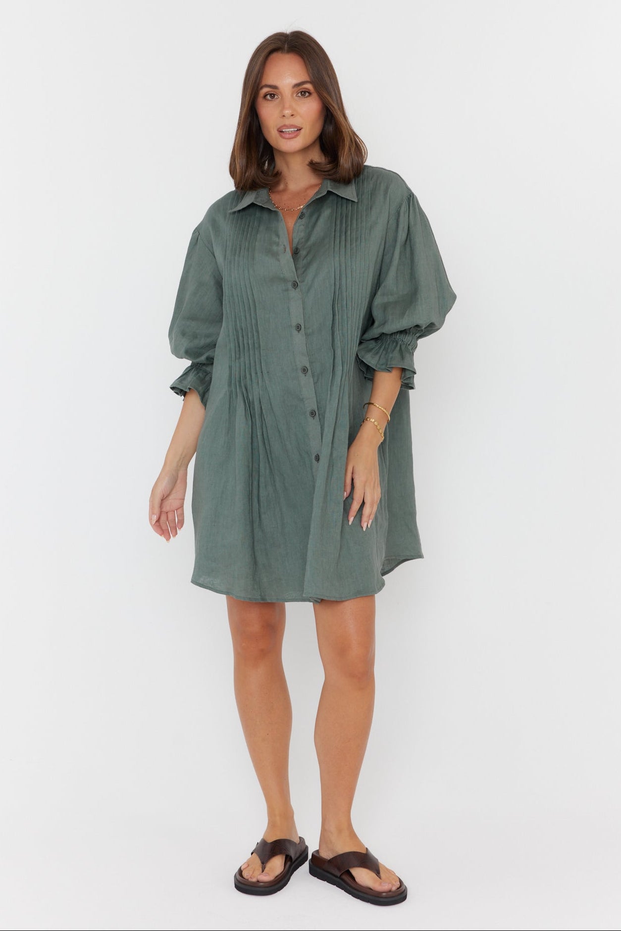 BERKEN Dress Dusty Green