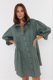 BERKEN Dress Dusty Green