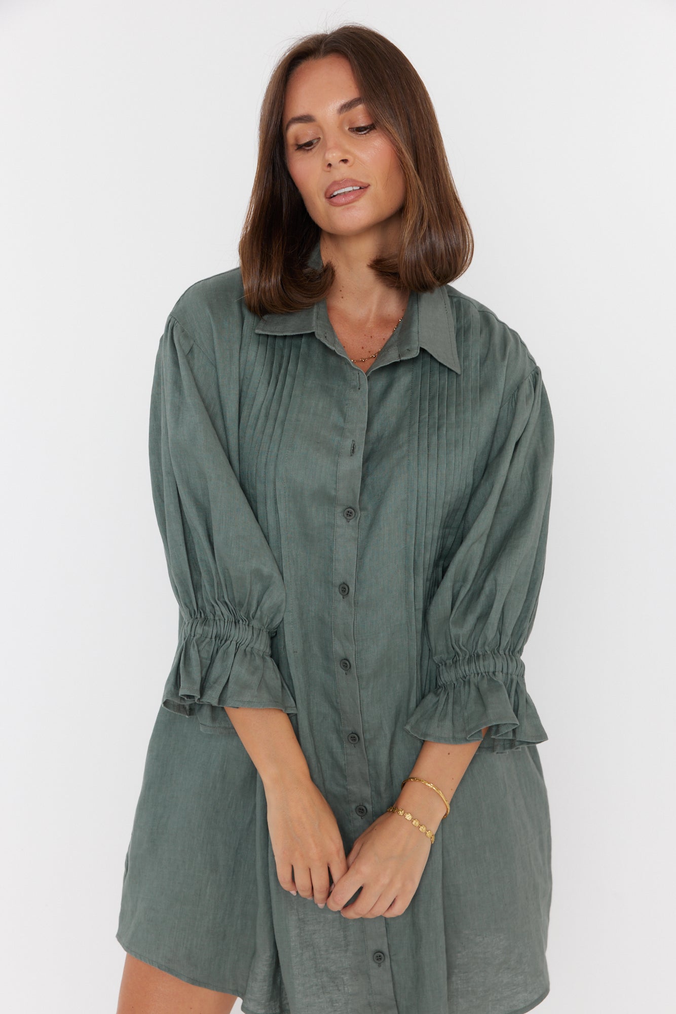 BERKEN Dress Dusty Green