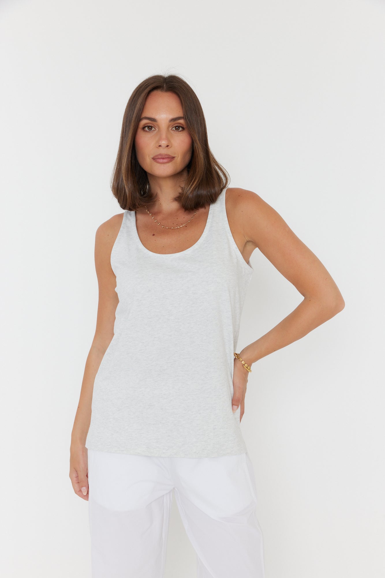 CAMSON Singlet Grey Marle