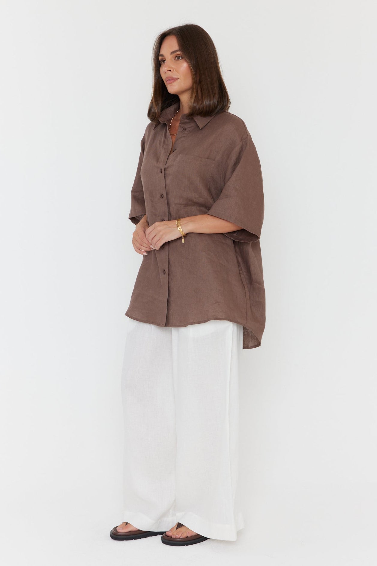 ROGUE Shirt Linen Chocolate