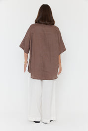 ROGUE Shirt Linen Chocolate