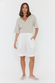 JUNY Shorts White