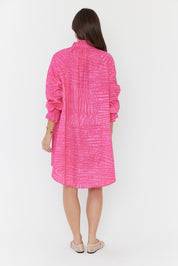 OLLIE Dress Hot Pink Brush Stoke
