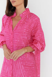 OLLIE Dress Hot Pink Brush Stoke