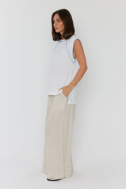 HUDSON Tank White/Electric Blue