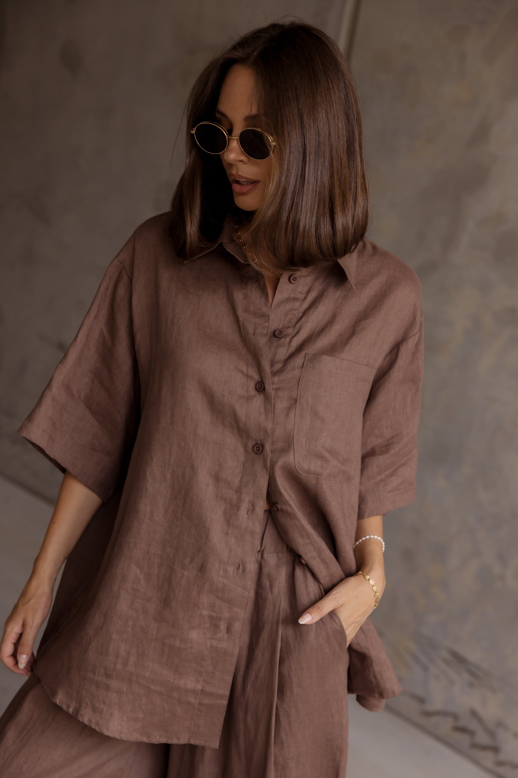 ROGUE Shirt Linen Chocolate