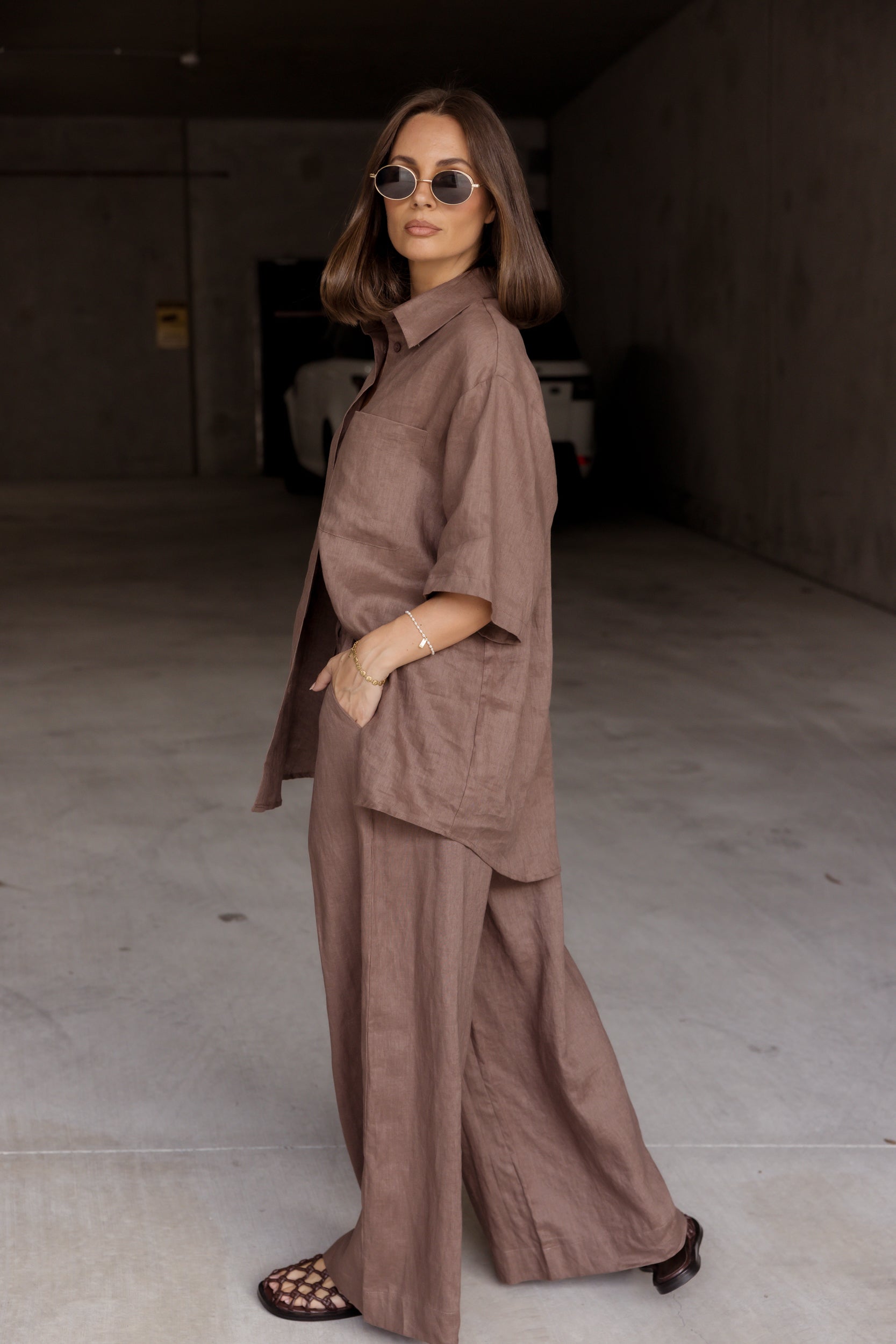 ROGUE Shirt Linen Chocolate