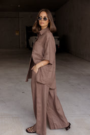 ROGUE Shirt Linen Chocolate